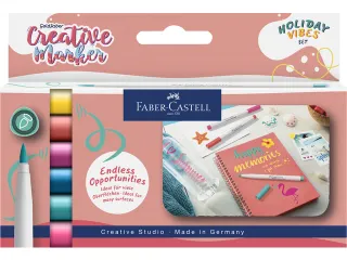 Marker creatief Faber-Castell Goldfaber brushpunt B set a 6 stuks Holi - 2