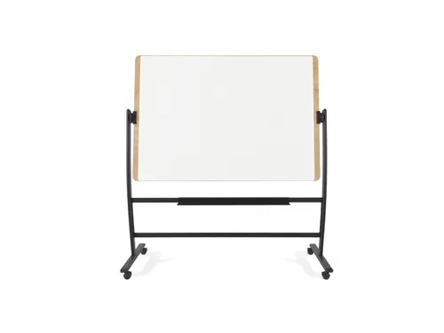 Whiteboard Rocada Natural 129x100cm wit mobiel 2-zijdig