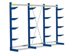 Draagarmstelling 1980x3808x500mm 5etages 880kg/etage Ral5010