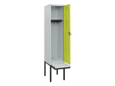 locker met bank,HxBxD 1950x400x815mm,1vak,vak B 400mm,draaigrendel