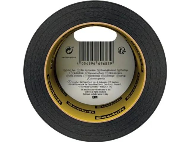 ducttape Universal, ft 48 mm x 25 m, zwart