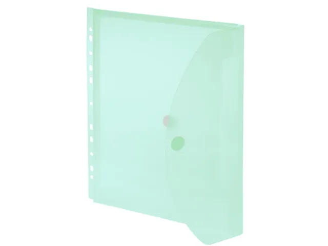 Foldersys Enveloptas Velcro Sluiting A4 Geperforeerd 11-gaats Groen