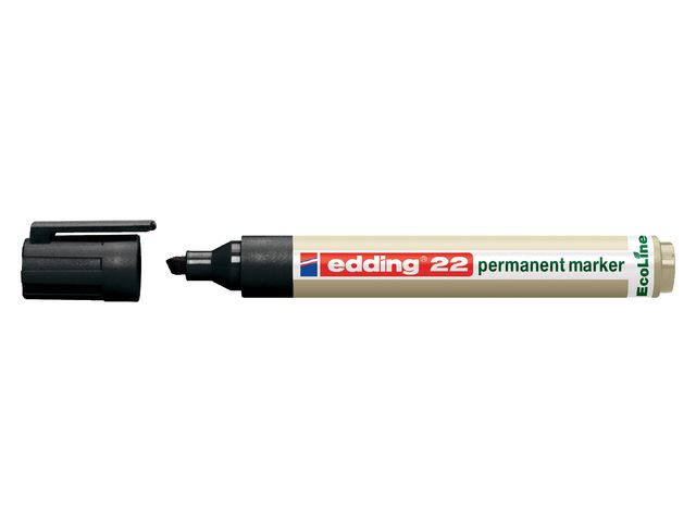 Viltstift Edding 22 Eco Schuin Zwart 1-5mm | ViltstiftenShop.nl