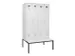 armoire vestiaire avec banc noir et blanc,HxlxP 2120x1200x815mm
