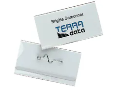 Badge Durable 8008 met speld 40x75mm