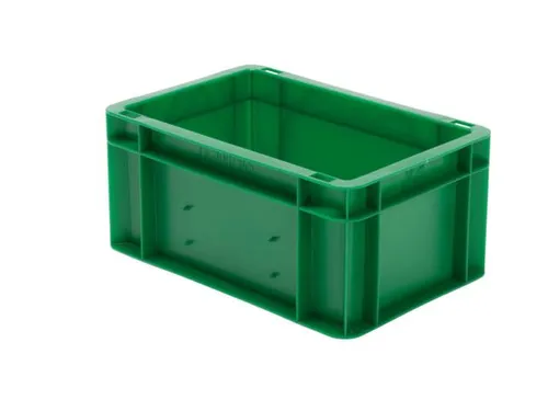 Euronorm-stapelbak 5.5l 145x300x200mm Wanden/bodem Gesloten Groen