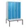 locker met bank,HxBxD 1950x1200x815mm,4vak,vak B 300mm,draaigrendel