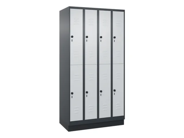 dubbeldekse locker,HxBxD 1950x1000x500mm,4x2vak.,vak B 250mm