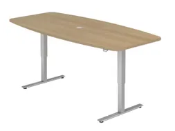 In hoogte verstelbare vergadertafel,HxBxD 710-1200x2200x1030mm