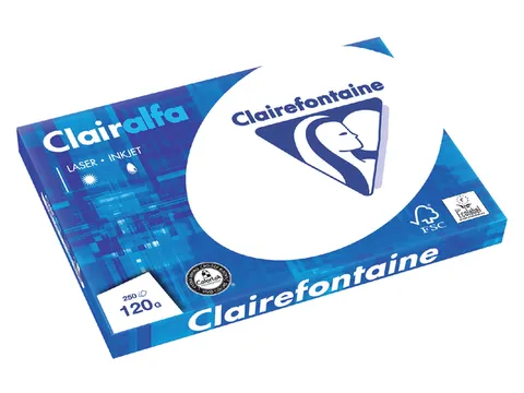 Kopieerpapier Clairefontaine Clairalfa A3 120 Gram Wit 250vel