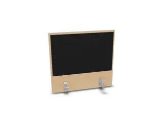 opzetpaneel,v. bureau,aanbouw achter,B 600mm,NE-esdoorn,BN8033-zwart - 1