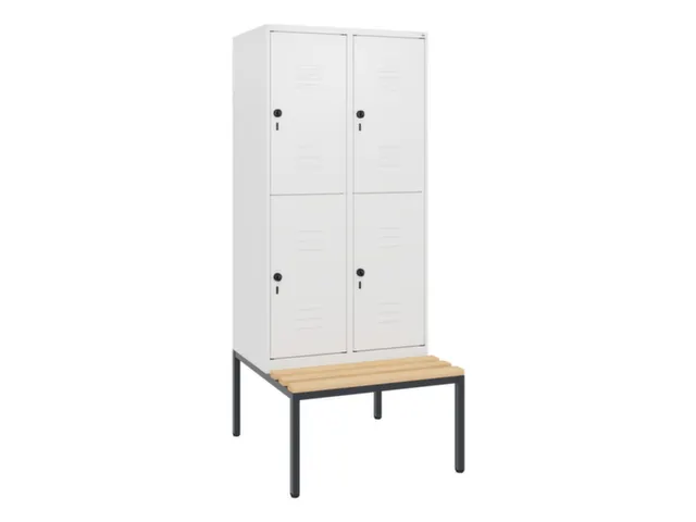 Dubbeldekse dekenkist,HxBxD 1950x800x815mm,2x2vak.,vak B 400mm