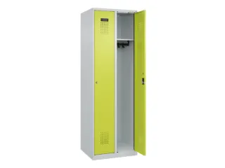 locker,HxBxD 1850x600x500mm,2vak,vak B 300mm,cil.-slot,staand op vloer - 2