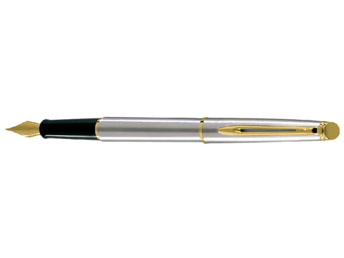 Vulpen Waterman Hémisphère Stainless Steel GT Fijn Blauwe inkt