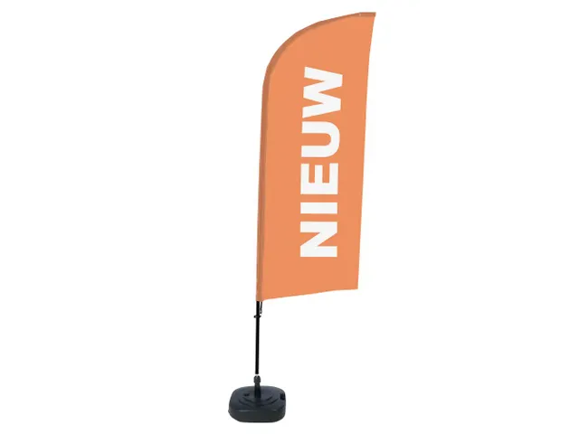 Promotievlag Alu Wind complete set "NIEUW" Oranje ECO printmateriaal