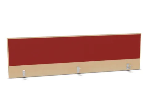 opzetpaneel,v. bureau,aanbouw achter,B 2000mm,NE-esdoorn,BN4011-rood