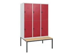 Dubbeldekse dekenkist,HxBxD 1950x1200x815mm,3x2vak.,vak B 400mm