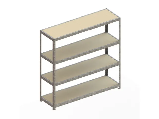 Breedvakstelling 1970x2000x600mm Vaklast 500kg 4 Houten Legborden