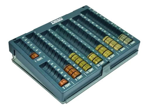 Muntgeldsorteerunit Desq met deksel 235x184x34mm
