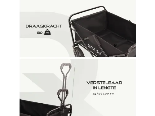Bolderkar Opvouwbaar Zwart