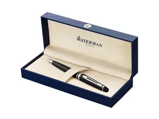 Balpen Waterman Expert Matt Black CT Medium Blauwe inkt - 5