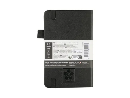 Notitieboek Sakura hard cover pocket lijn zwart 90x140mm
