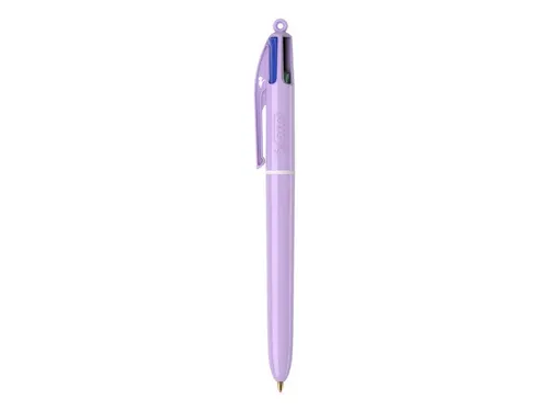 Balpen Bic 4-kleuren M pastel assorti