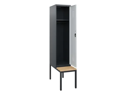 locker met bank,HxBxD 1950x400x815mm,1vak,vak B 400mm,cilinderslot