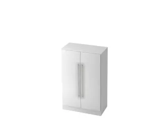 kantoorkast,HxBxD 1270x800x420mm,2xhouten vloer,3ordnerhoogte,romp wit - 1