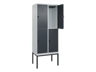 dubbeldekse locker,HxBxD 2120x800x500mm,2x2vak.,vak B 400mm - 2