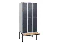 Dubbeldekse dekenkist,HxBxD 2120x900x815mm,3x2vak.,vak B 300mm