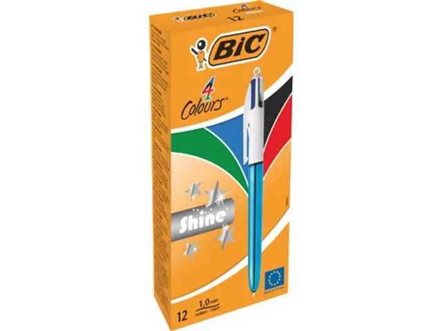 Colours Shine 4-kleurenbalpen medium lichaam blauw