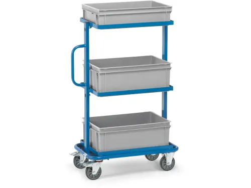 Bijzetwagen 32902 Met 3 Eurobakken 200kg 600x400mm Ral5007
