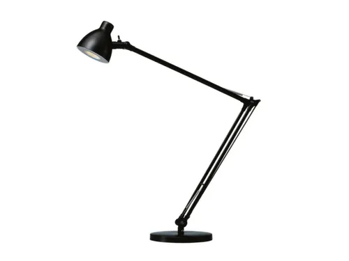 LED-bureaulamp warmwit F kop/arm kantelbaar arm L 840mm Zwart