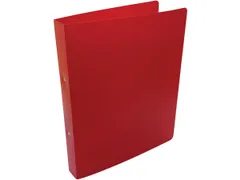ringmap, voor ft A4, uit PP, 2 ringen van 25mm, rood
