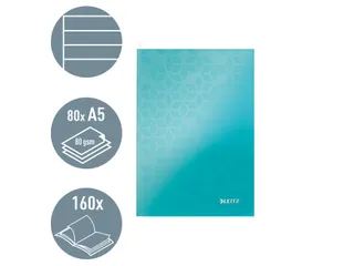 Notitieboek Leitz WOW A5 gelinieerd ijsblauw - 5