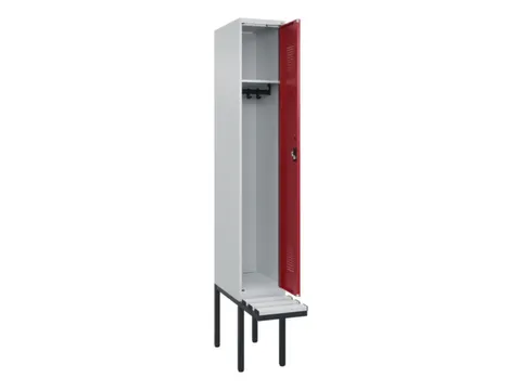 locker met bank,HxBxD 2120x300x815mm,1vak,vak B 300mm,cilinderslot