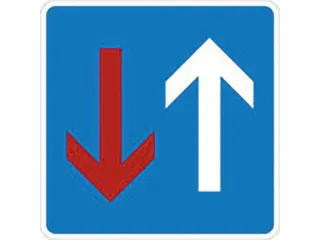 verkeersbord,voorrang tegemoetkomend verkeer,conform StVO,aluminium - 1