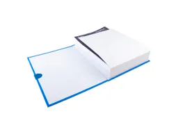 Map uitrekbare rug balacronkaft en Klittenband Blauw 24x32cm A4