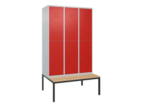 Dubbeldekse dekenkist,HxBxD 2120x1200x815mm,3x2vak.,vak B 400mm