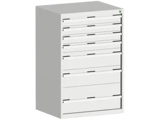 ladekast 1200x800x650mm 7laden zware lasten RAL7035 front RAL7035 - 1