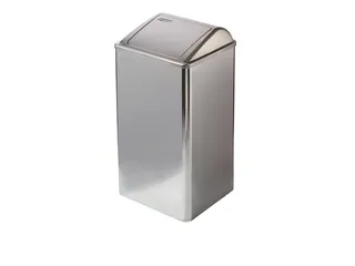 Afvalbak RVS Hoogglans 65 Liter Gesloten - 1