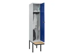 locker met bank,HxBxD 2120x400x815mm,1vak,vak B 400mm,draaigrendel