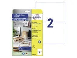Etiket gerecy. Zweckform 210x148mm wit perm. 20 etik. 10 vel