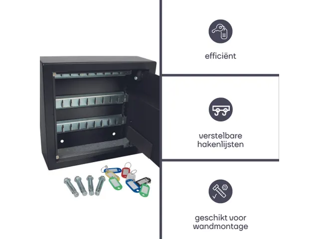 Sleutelkluis 28x30x10cm 30 Sleutels Elektronisch Cijferslot