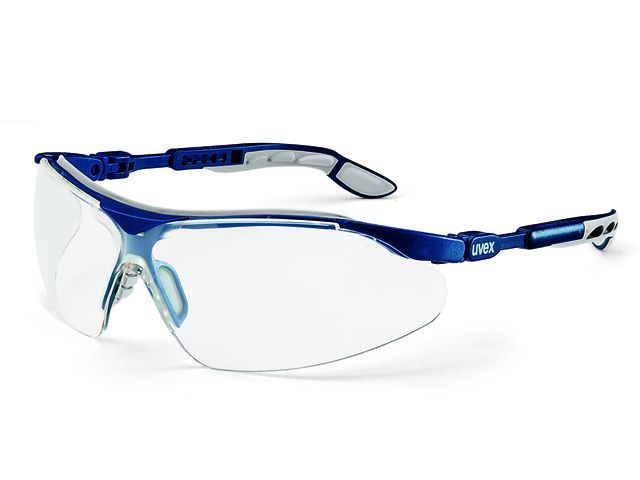 Veiligheidsbril I-VO 9160 Blauw/grijs Polycarbonaat Glazen Blank | VeiligheidsbrillenOnline.nl