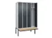 locker voor scheiding van kleding,HxBxD 2120x1200x815mm,4vak