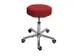 Draaikruk met Wielen 460-590mm Zitting Kunstleer Rood Aluminium