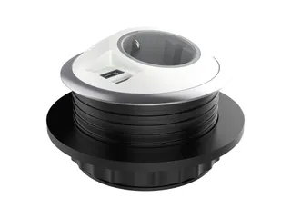 Desktop stekkerdoos Power PixelTUF 1x Schuko + USB A en C 25W Wit - 1