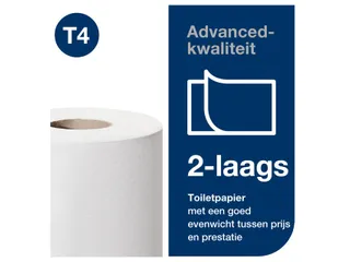 Toiletpapier Tork 472168 T4 Advanced 2-laags 400 vel wit - 4